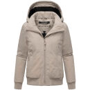 Marikoo Mooni Damen Herbst Caban Jacke N084 Light Taupe Größe L - Gr. 40