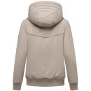 Marikoo Mooni Damen Herbst Caban Jacke N084 Light Taupe Größe L - Gr. 40