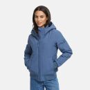 Marikoo Mooni Damen Herbst Caban Jacke N084 Dusty Blue Größe XXL - Gr. 44
