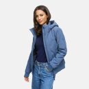 Marikoo Mooni Damen Herbst Caban Jacke N084 Dusty Blue Größe XXL - Gr. 44