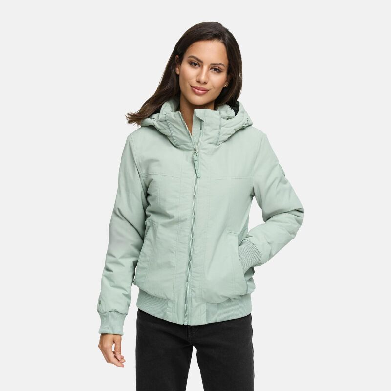 Marikoo Mooni Damen Herbst Caban Jacke N084 Smokey Mint Größe M - Gr. 38