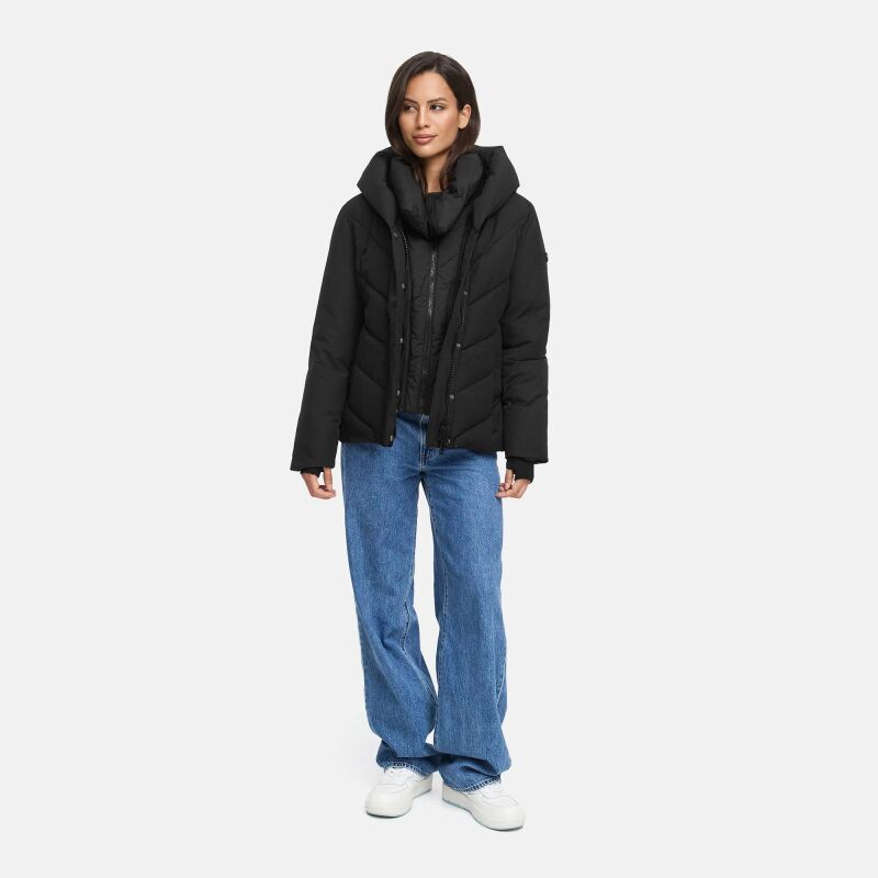Marikoo Nadiraa Damen Herbst Winter Stepp Jacke N085 Schwarz Größe S - Gr. 36