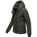Marikoo Nadiraa Damen Herbst Winter Stepp Jacke N085 Dark Olive Größe L - Gr. 40