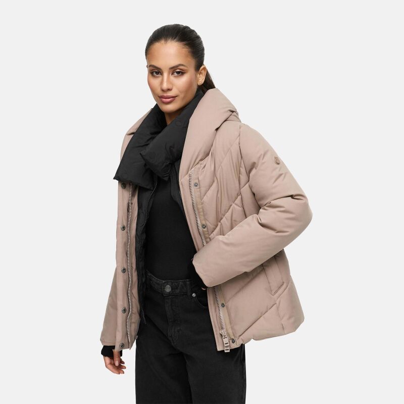 Marikoo Nadiraa 16 Steppjacke N085 Taupe Grey Größe S - Gr. 36