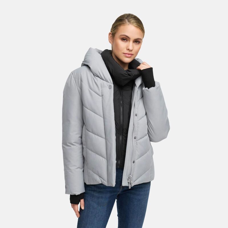 Marikoo Nadiraa Damen Herbst Winter Stepp Jacke N085 Grey Größe XXXL - Gr. 46