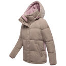 Marikoo Omariaa Damen Winter Stepp Jacke N087 Taupe Grey Größe M - Gr. 38