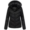Marikoo Sahnemausii Damen Winter Steppjacke N091 Schwarz Größe S - Gr. 36