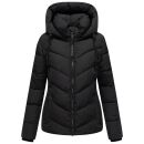 Marikoo Sahnemausii Damen Winter Steppjacke N091 Schwarz Größe XL - Gr. 42
