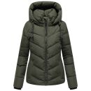 Marikoo Sahnemausii Damen Winter Steppjacke N091 Dark Olive Größe XS - Gr. 34