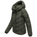 Marikoo Sahnemausii Damen Winter Steppjacke N091 Dark Olive Größe XS - Gr. 34