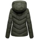 Marikoo Sahnemausii Damen Winter Steppjacke N091 Dark Olive Größe XS - Gr. 34