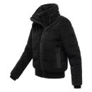 Navahoo Schneepuder Damen Herbst Winter flauschige Teddyfell Jacke gefüttert N093 Schwarz-Größe S - Gr. 36