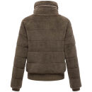 Navahoo Schneepuder Damen Herbst Winter flauschige Teddyfell Jacke gefüttert N093 Stone Brown-Größe S - Gr. 36