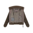 Navahoo Schneepuder Damen Herbst Winter flauschige Teddyfell Jacke gefüttert N093 Stone Brown-Größe S - Gr. 36