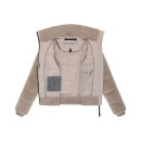 Navahoo Schneepuder Damen Herbst Winter flauschige Teddyfell Jacke gefüttert N093 Light Taupe-Größe S - Gr. 36