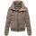 Navahoo Schneepuder Damen Herbst Winter flauschige Teddyfell Jacke gefüttert N093 Light Taupe-Größe XL - Gr. 42