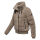 Navahoo Schneepuder Damen Herbst Winter flauschige Teddyfell Jacke gefüttert N093 Light Taupe-Größe XL - Gr. 42