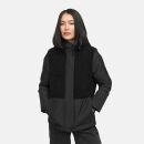 Marikoo Sheeta Damen Herbst Winter Teddyfell Jacke gefüttert N095 Schwarz Größe XL - Gr. 42