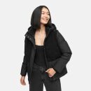 Marikoo Sheeta Damen Herbst Winter Teddyfell Jacke gefüttert N095 Schwarz Größe XL - Gr. 42