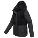 Marikoo Sheeta Damen Herbst Winter Teddyfell Jacke gefüttert N095 Schwarz Größe XL - Gr. 42