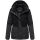 Marikoo Sheeta Damen Herbst Winter Teddyfell Jacke gefüttert N095 Schwarz Größe XL - Gr. 42