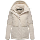 Marikoo Sheeta Damen Herbst Winter Teddyfell Jacke gefüttert N095 Offwhite Größe L - Gr. 40