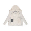 Marikoo Sheeta Damen Herbst Winter Teddyfell Jacke gefüttert N095 Offwhite Größe L - Gr. 40