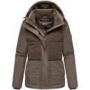 Marikoo Sheeta Damen Herbst Winter Teddyfell Jacke gefüttert N095 Stone Brown Größe M - Gr. 38