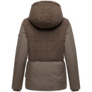 Marikoo Sheeta Damen Herbst Winter Teddyfell Jacke gefüttert N095 Stone Brown Größe M - Gr. 38