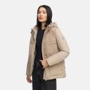 Marikoo Sheeta Damen Herbst Winter Teddyfell Jacke gefüttert N095 Beige Größe XS - Gr. 34