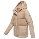 Marikoo Sheeta Damen Herbst Winter Teddyfell Jacke gefüttert N095 Beige Größe XS - Gr. 34