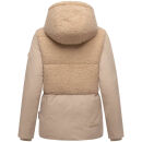 Marikoo Sheeta Damen Herbst Winter Teddyfell Jacke gefüttert N095 Beige Größe XS - Gr. 34
