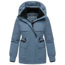 Marikoo Shigaraa Damen Herbst Winter Jacke N096 Dusty Blue-Größe L - Gr. 40