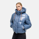 Marikoo Skyraa Damen Winter Steppjacke N097 Dusty Blue  Größe XXL - Gr. 44