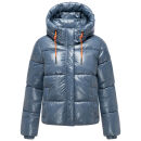 Marikoo Skyraa Damen Winter Steppjacke N097 Dusty Blue  Größe XXL - Gr. 44