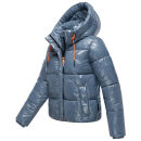 Marikoo Skyraa Damen Winter Steppjacke N097 Dusty Blue  Größe XXL - Gr. 44