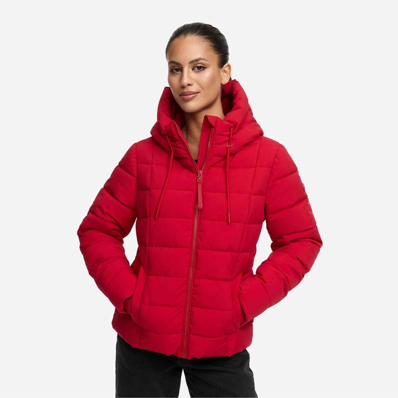 Marikoo Tayenaa Damen Herbst Winter Steppjacke N098 Deep Red-Größe M - Gr. 38