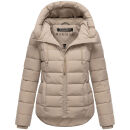 Marikoo Tayenaa Damen Herbst Winter Steppjacke N098 Light Taupe-Größe XS - Gr. 34