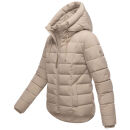 Marikoo Tayenaa Damen Herbst Winter Steppjacke N098 Light Taupe-Größe XS - Gr. 34