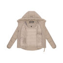 Marikoo Tayenaa Damen Herbst Winter Steppjacke N098 Light Taupe-Größe XS - Gr. 34