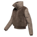 Navahoo Teddyzone Damen Winter Steppjacke gefüttert N100 Stone Brown-Größe M - Gr. 38