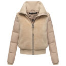 Navahoo Teddyzone Damen Winter Steppjacke gefüttert N100 Beige-Größe XS - Gr. 34