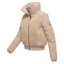 Navahoo Teddyzone Damen Winter Steppjacke gefüttert N100 Beige-Größe XS - Gr. 34