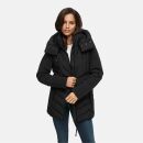 Marikoo Tivaa Damen Herbst Winter Steppjacke N103 Schwarz-Größe XXL - Gr. 44