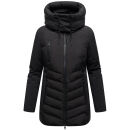 Marikoo Tivaa Damen Herbst Winter Steppjacke N103 Schwarz-Größe XXL - Gr. 44