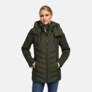 Marikoo Tivaa Damen Herbst Winter Steppjacke N103 Dark Olive-Größe L - Gr. 40