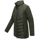 Marikoo Tivaa Damen Herbst Winter Steppjacke N103 Dark Olive-Größe L - Gr. 40