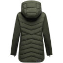Marikoo Tivaa Damen Herbst Winter Steppjacke N103 Dark Olive-Größe L - Gr. 40