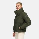 Navahoo Traumelfe Damen Herbst Winter Jacke kurz N105 Dark Olive-Größe S - Gr. 36