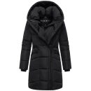 Marikoo Virenaa Damen Winter Steppjacke halblang N106 Schwarz Größe XXL - Gr. 44